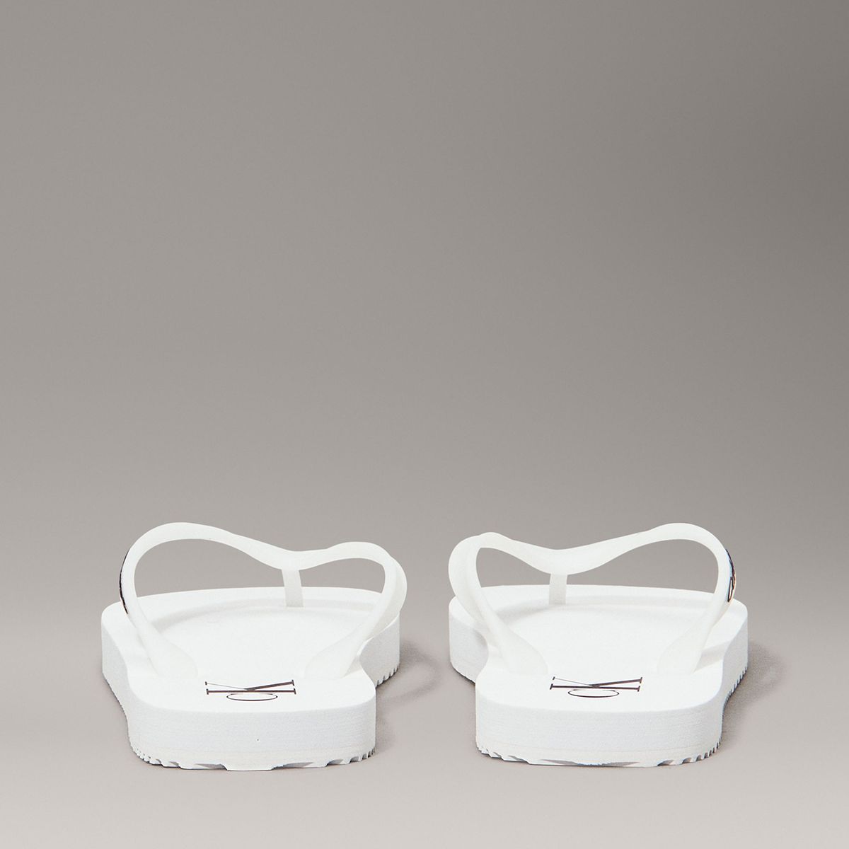 CALVIN KLEIN - Sandalias Transparente con Logo Blanco Calvin Klein
