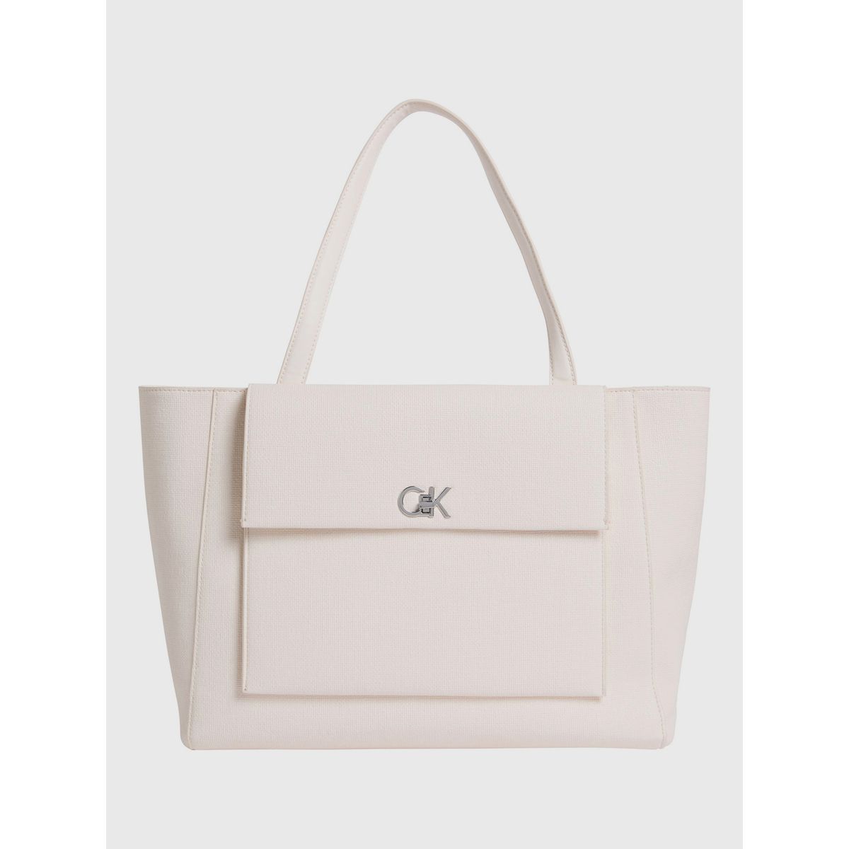 CALVIN KLEIN - Cartera Tote Ck Medium Blanco Calvin Klein