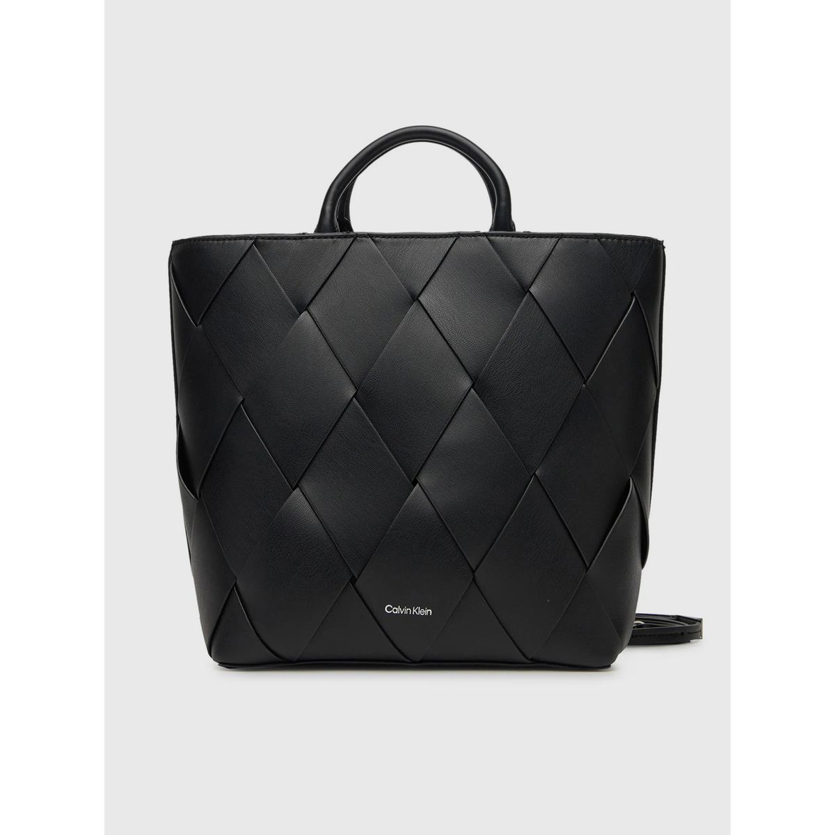 CALVIN KLEIN - Cartera Tote Ck Woven Negro Calvin Klein