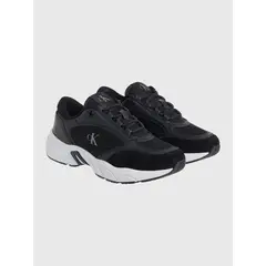 CALVIN KLEIN - Zapatillas de Cuero Retro Negro