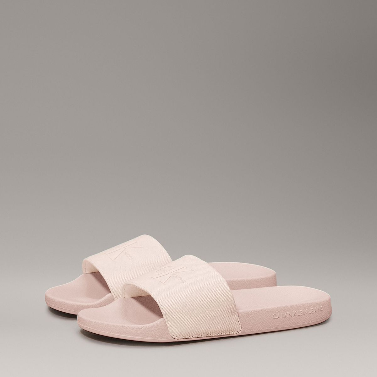 CALVIN KLEIN - Sandalias de Lona Monogram Rosado Calvin Klein