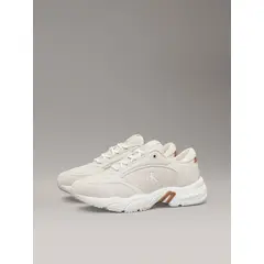 CALVIN KLEIN - Zapatillas de Cuero Retro Beige