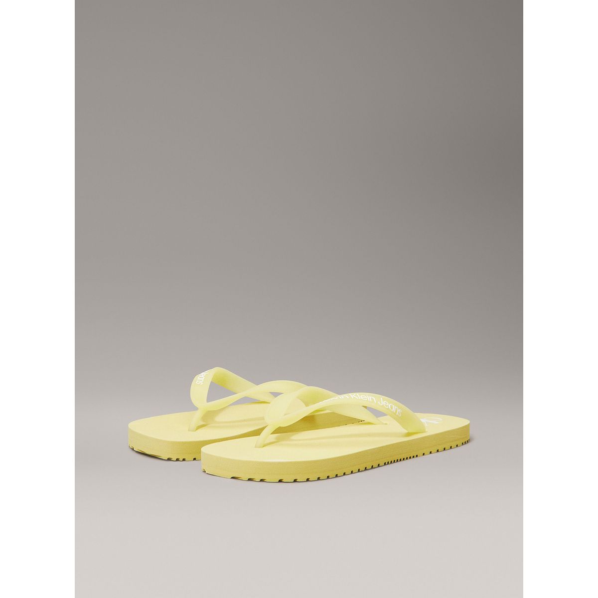 CALVIN KLEIN - Sandalias Transparente con Logo Amarillo Calvin Klein