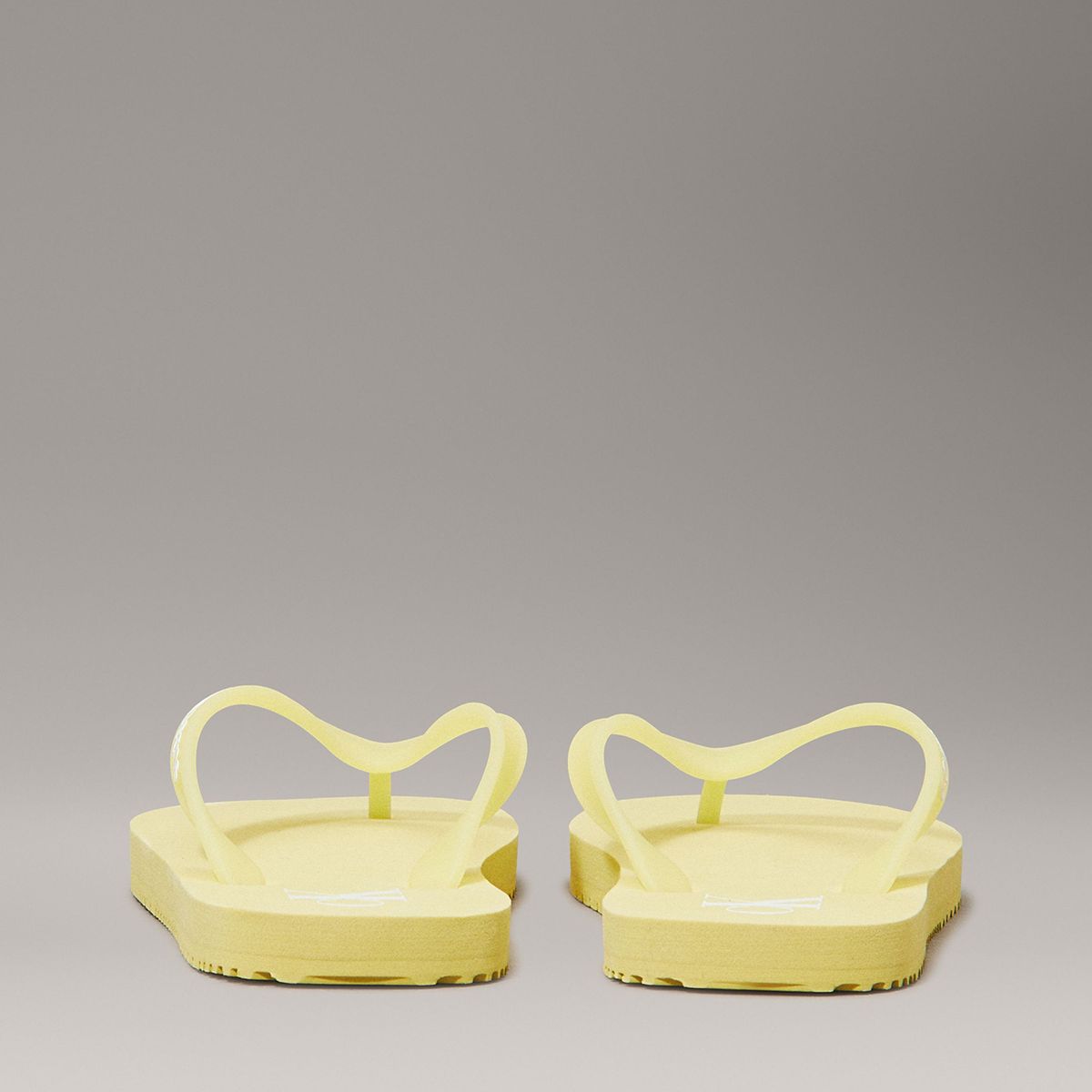 CALVIN KLEIN - Sandalias Transparente con Logo Amarillo Calvin Klein