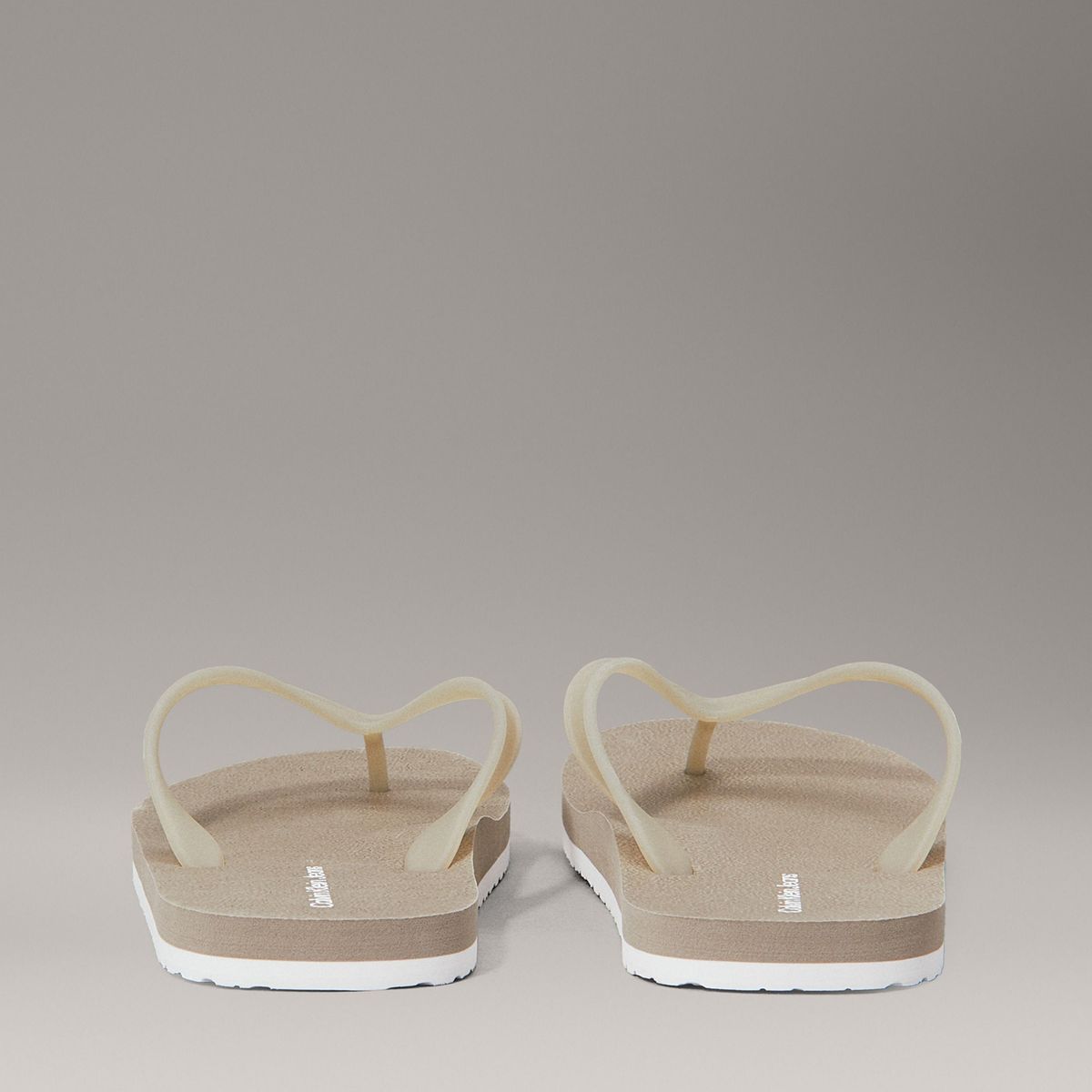 CALVIN KLEIN - Sandalias Classic con Logo Beige Calvin Klein