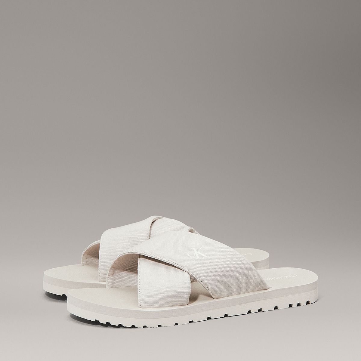 CALVIN KLEIN - Sandalias de Lona Cross Gris Calvin Klein