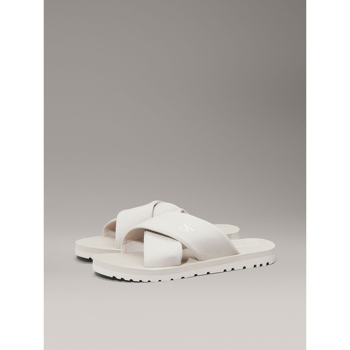 CALVIN KLEIN - Sandalias de Lona Cross Gris Calvin Klein