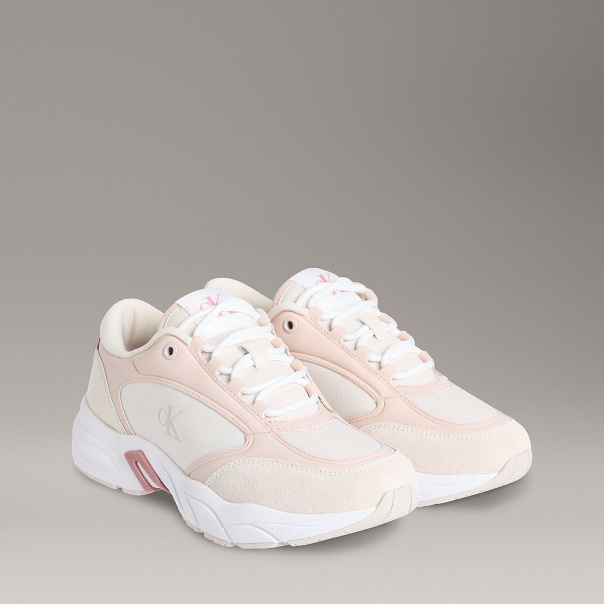 CALVIN KLEIN - Zapatillas de Cuero Retro Rosado Calvin Klein