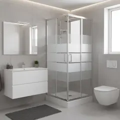 JOYTEK - Shower Recto Style Blanco 70x70x198cm Incluye Receptáculo