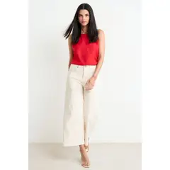 ASH - Wide Crop Jeans Mujer Crudo