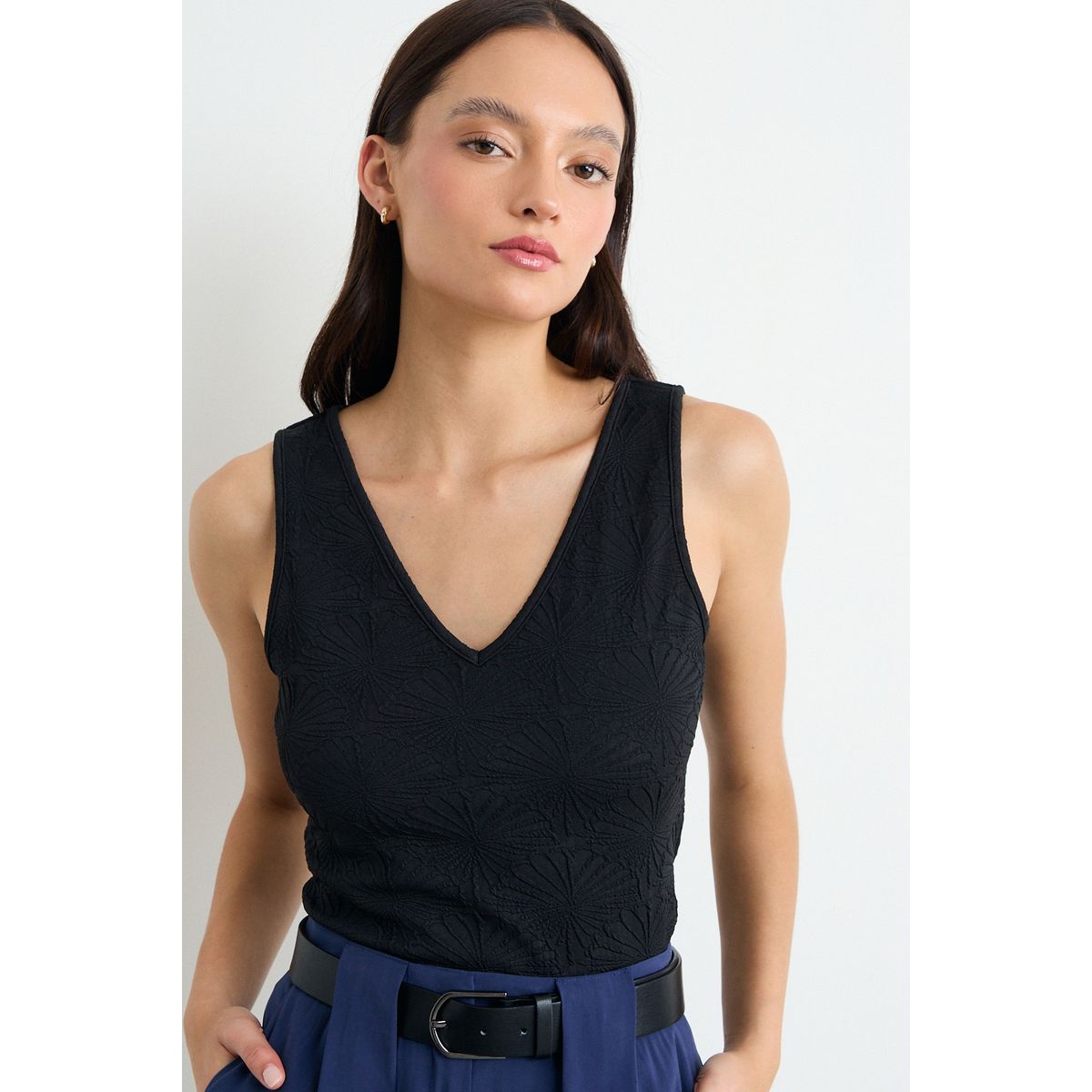 IO - Polera Lisa Mujer Negro Io