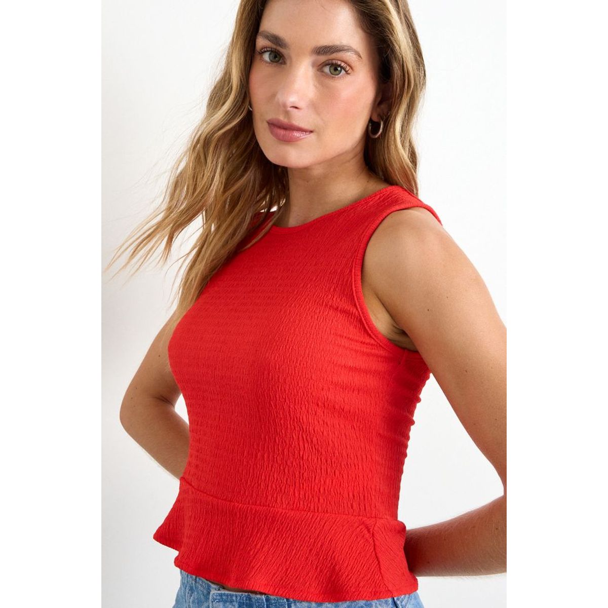 IO - Polera Lisa Mujer Rojo Io