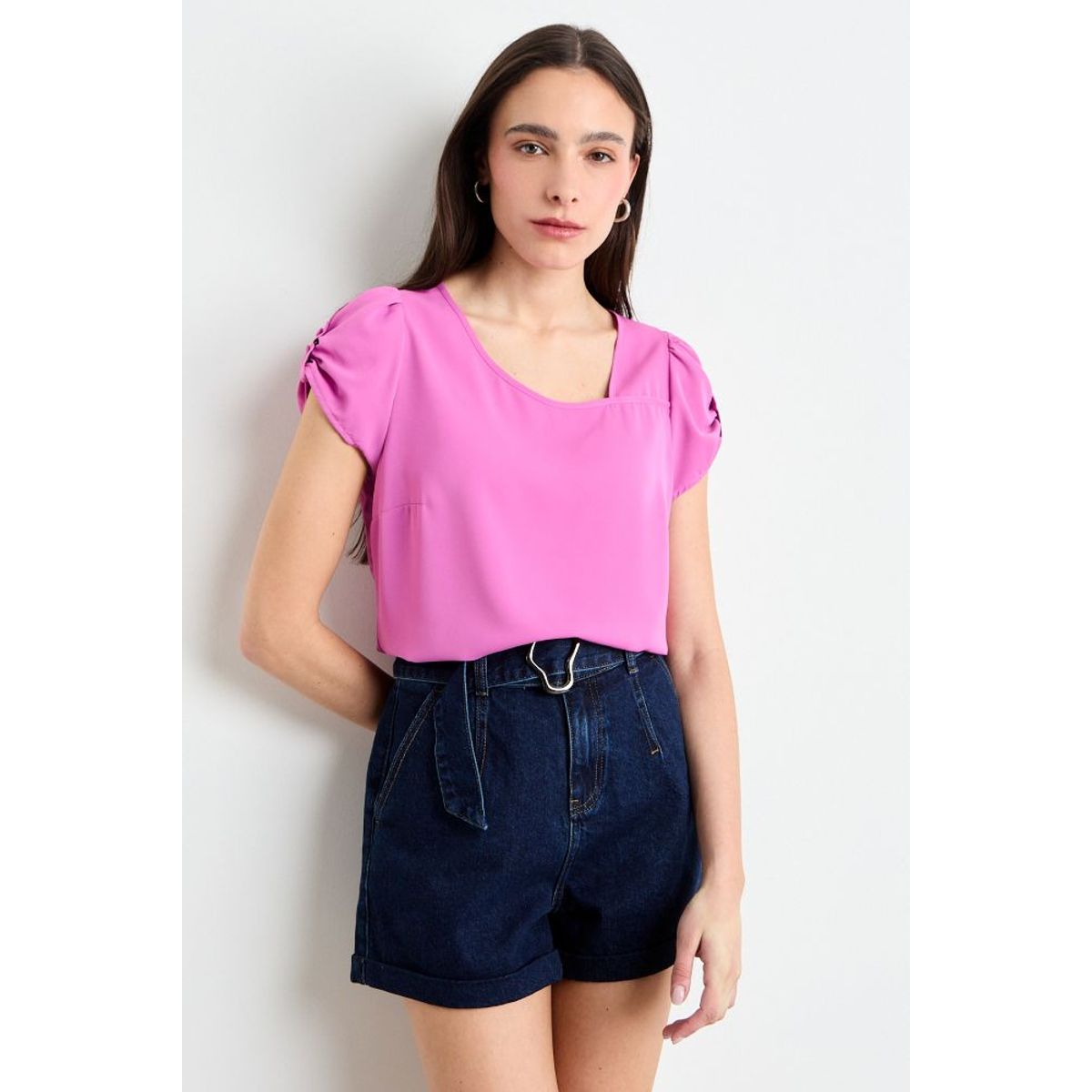 IO - Blusa Lisa Mujer Morado Io