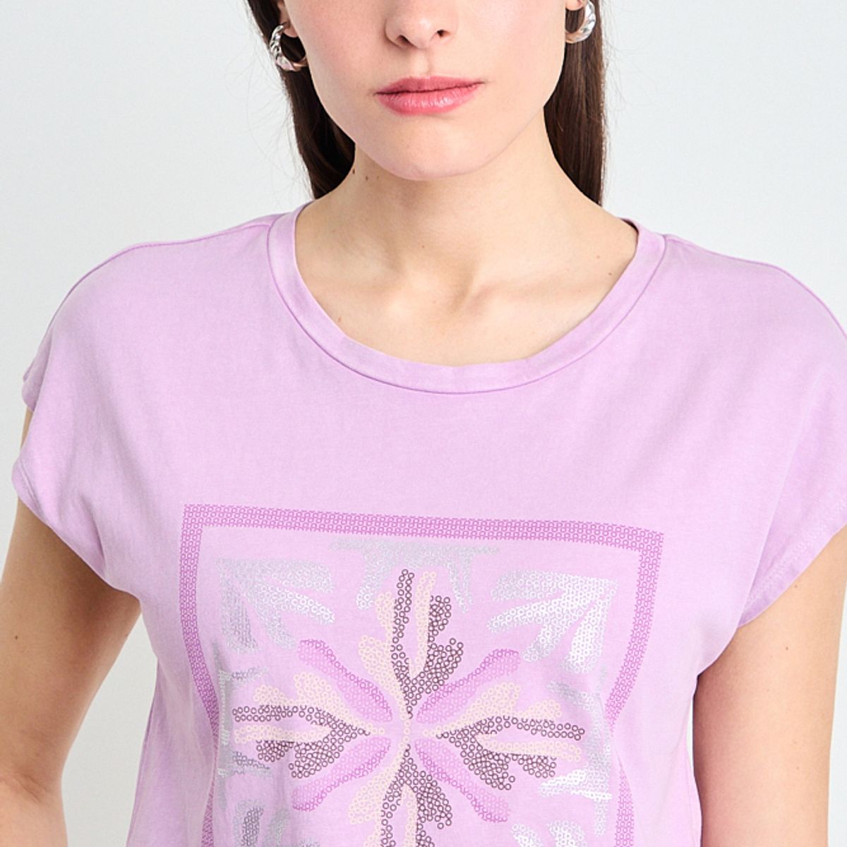 IO - Polera Estampada Mujer Rosa Io