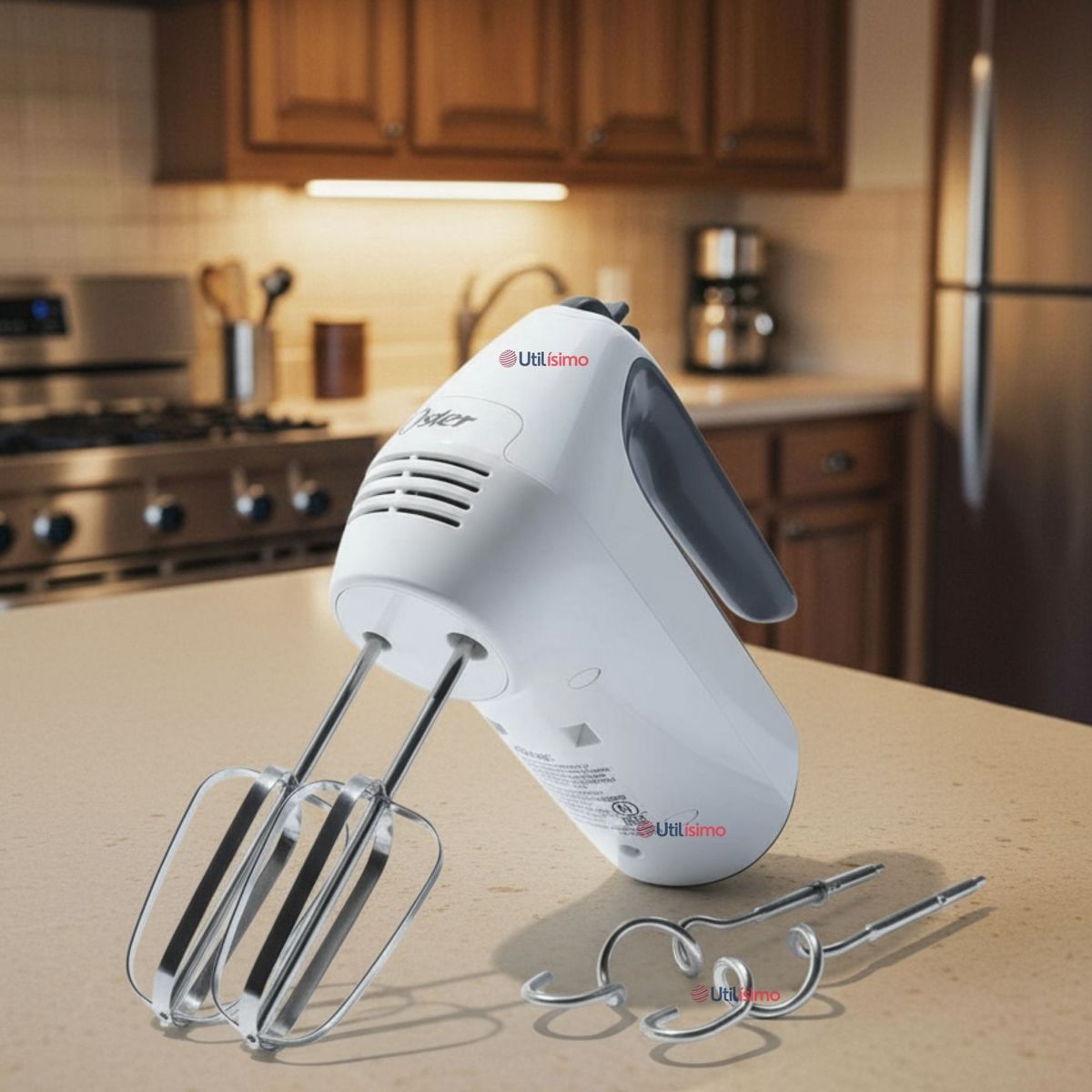 OSTER - Batidora de mano Oster® blanca 6 velocidades y función turbo FPSTHM3532