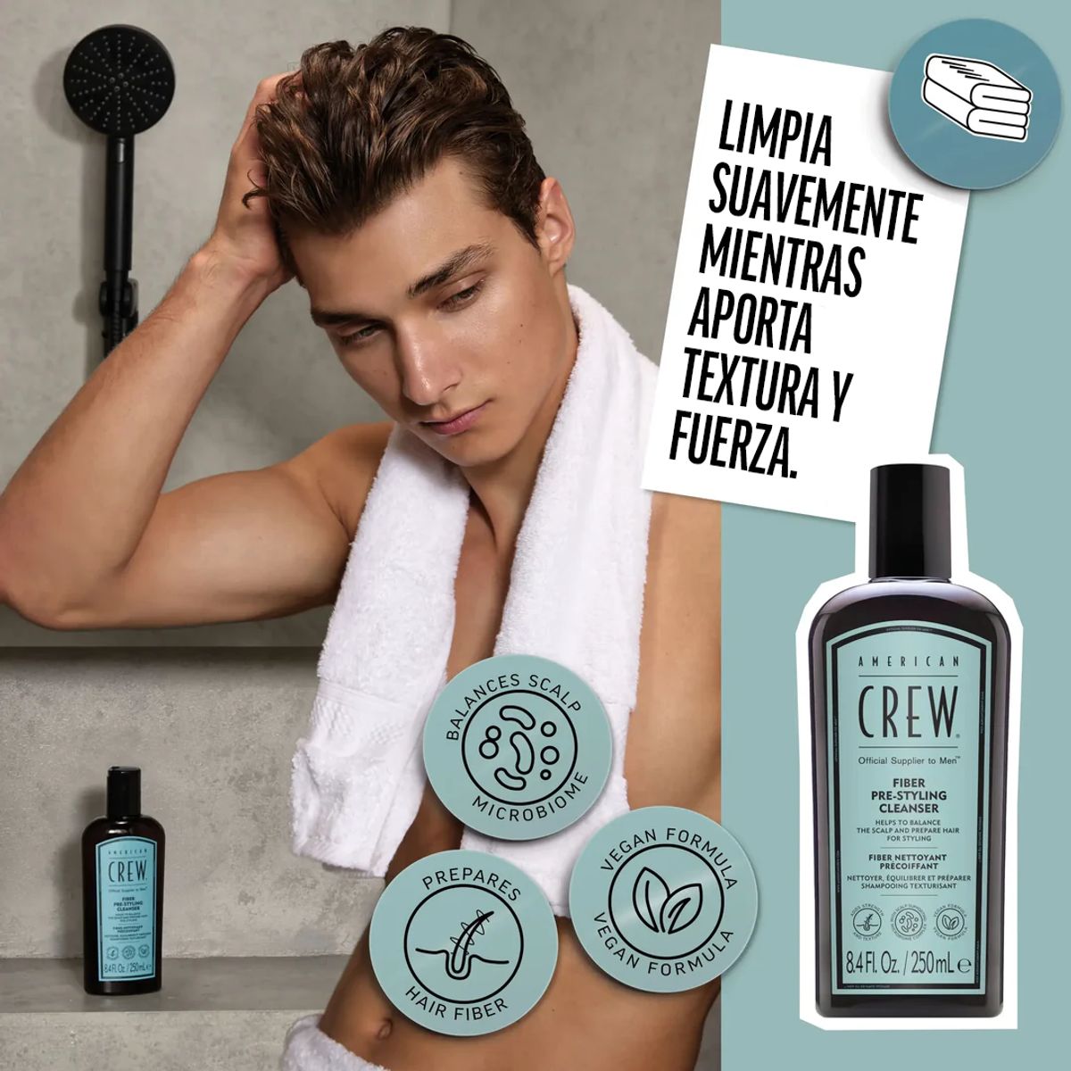 AMERICAN CREW - Fiber Pre-Styler Shampoo American Crew 250ml