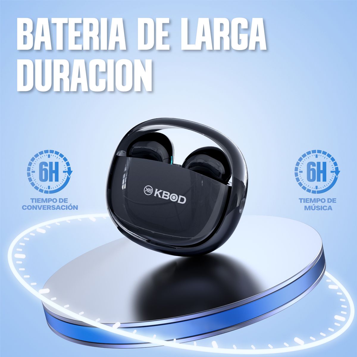 KBOD - Audífonos Bluetooth Inalámbricos V53 Kbod Tws C90 Negro