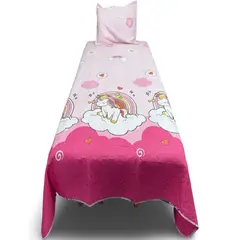 GENERICO - CUBRECAMA QUILT INFANTIL NIÑA DE VERANO