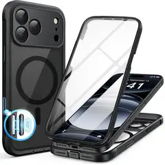 GENERICO - Carcasa 360° Para Iphone 17 Pro Antigolpes Negro