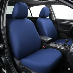 GENERICO - FUNDA PARA ASIENTO DE AUTO TELA LISA TAMAÑO UNIVERSAL UNICOLOR AZUL MARINO DN