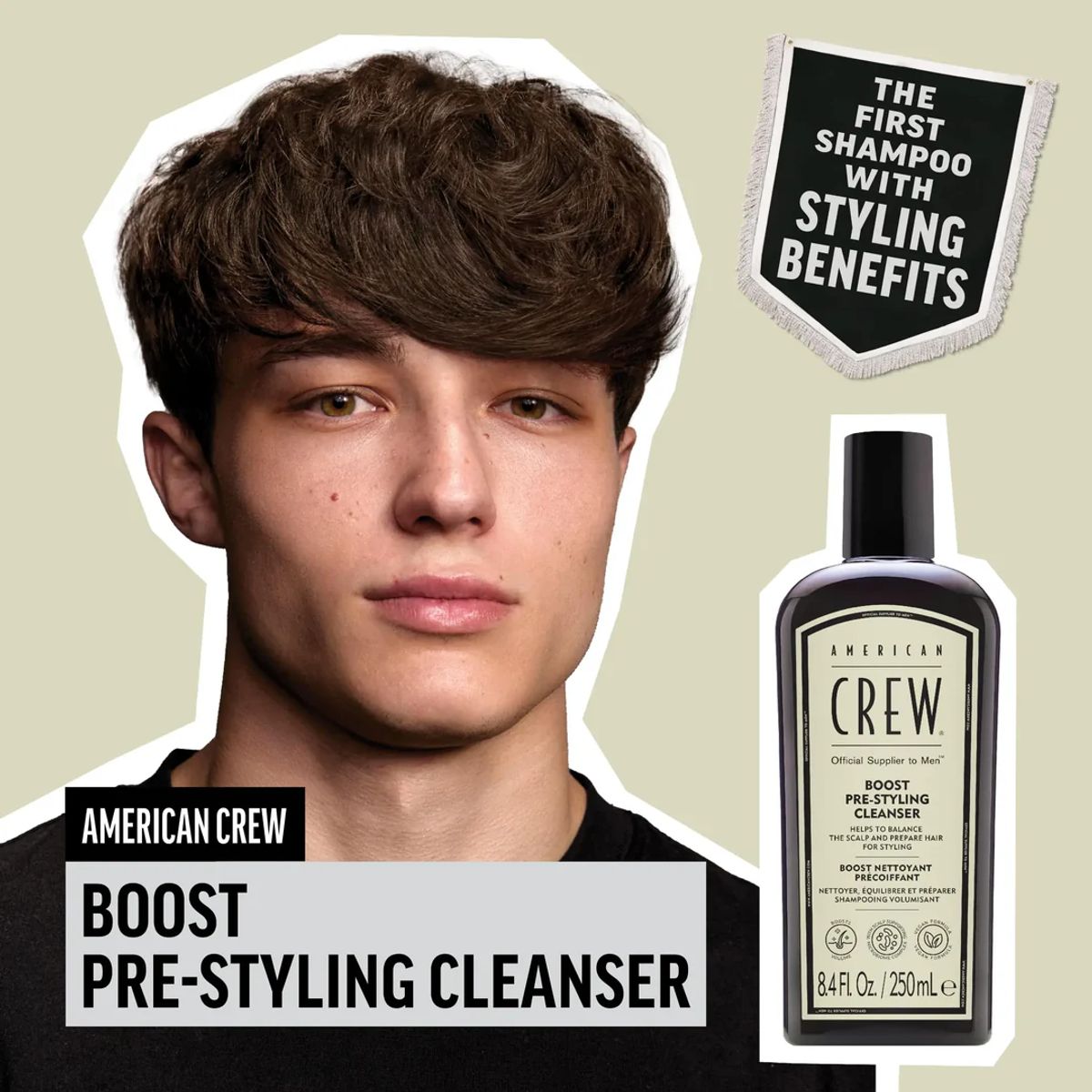 AMERICAN CREW - Boost Pre-Styling Shampoo 250ml
