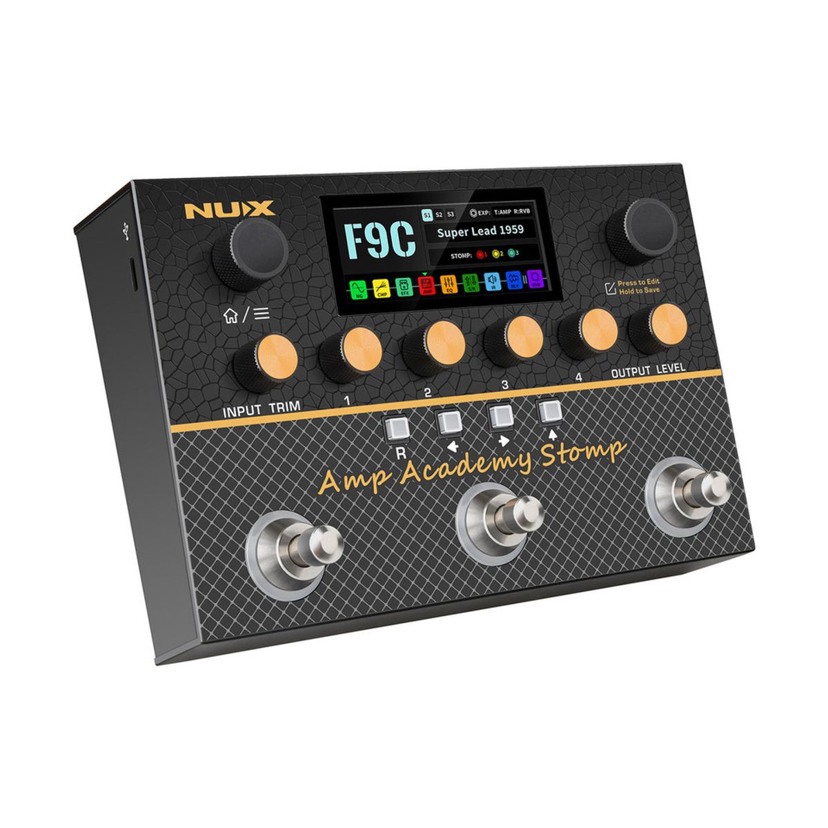 NUX - Pedal de efecto para guitarra NMA-3AAP Amp Academy Stomp Nux
