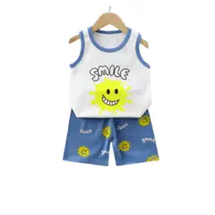 KIVARA - Polera Short Niño Conjunto Algodon Verano Smile