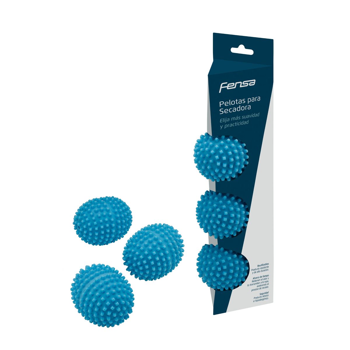 FENSA - Pack Pelotas Secadora Reutilizable Preservación Tejidos 3 un
