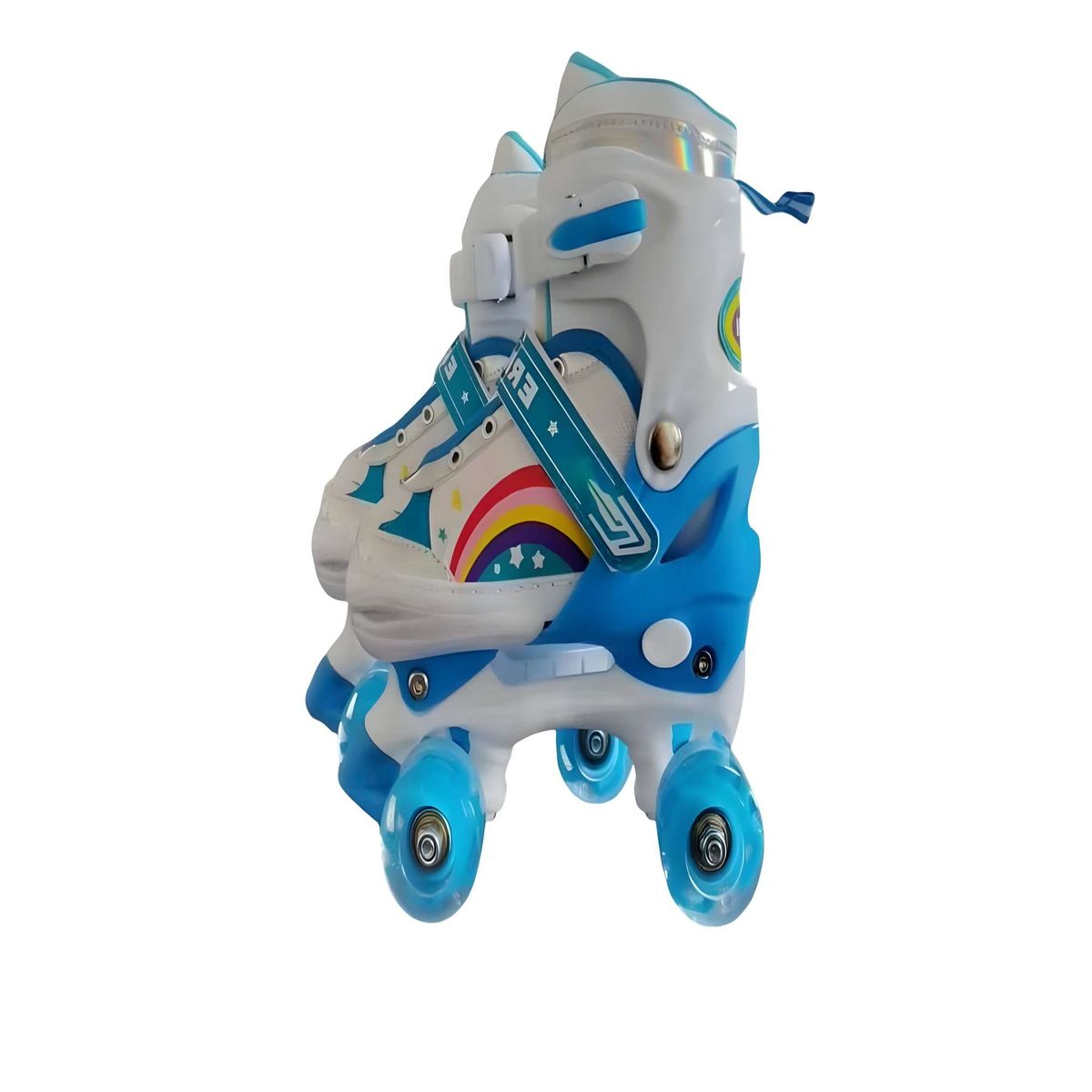 GENERICO - PATIN 4 RUEDAS CON LUCES Y KIT TALLA S 31-34 MUILTICOLOR1