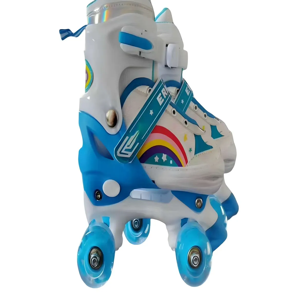 GENERICO - PATIN 4 RUEDAS CON LUCES Y KIT TALLA M 35-38 MUILTICOLOR1