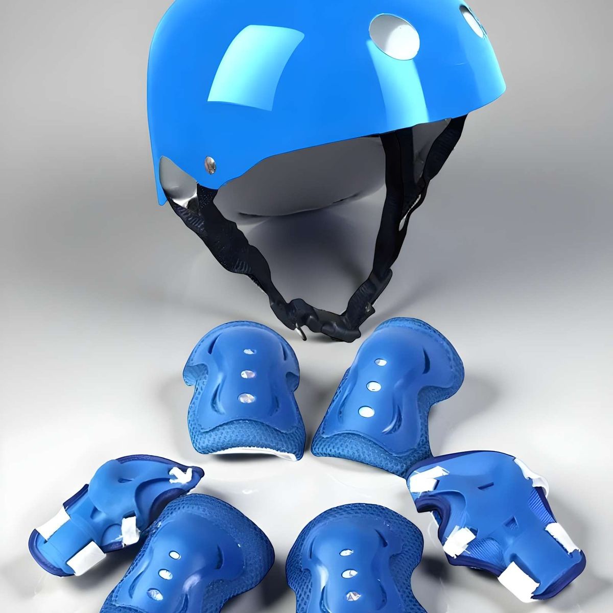 GENERICO - KIT DE PROTECCIÓN INFANTIL PARA PATINES AZUL