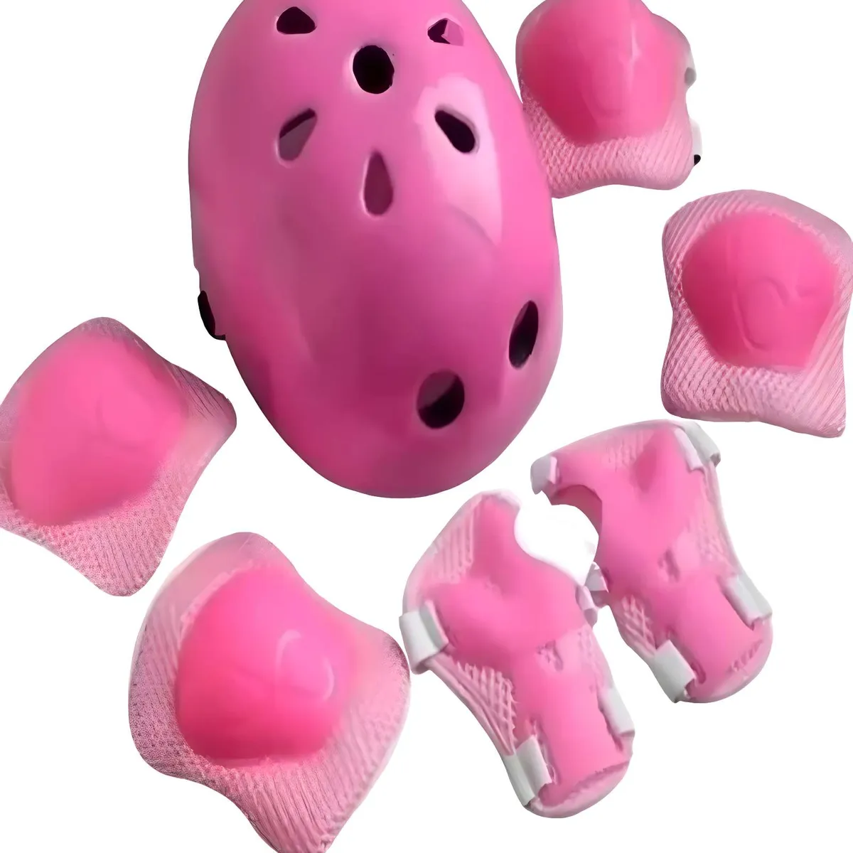 GENERICO - KIT DE PROTECCIÓN INFANTIL PARA PATINES ROSADO