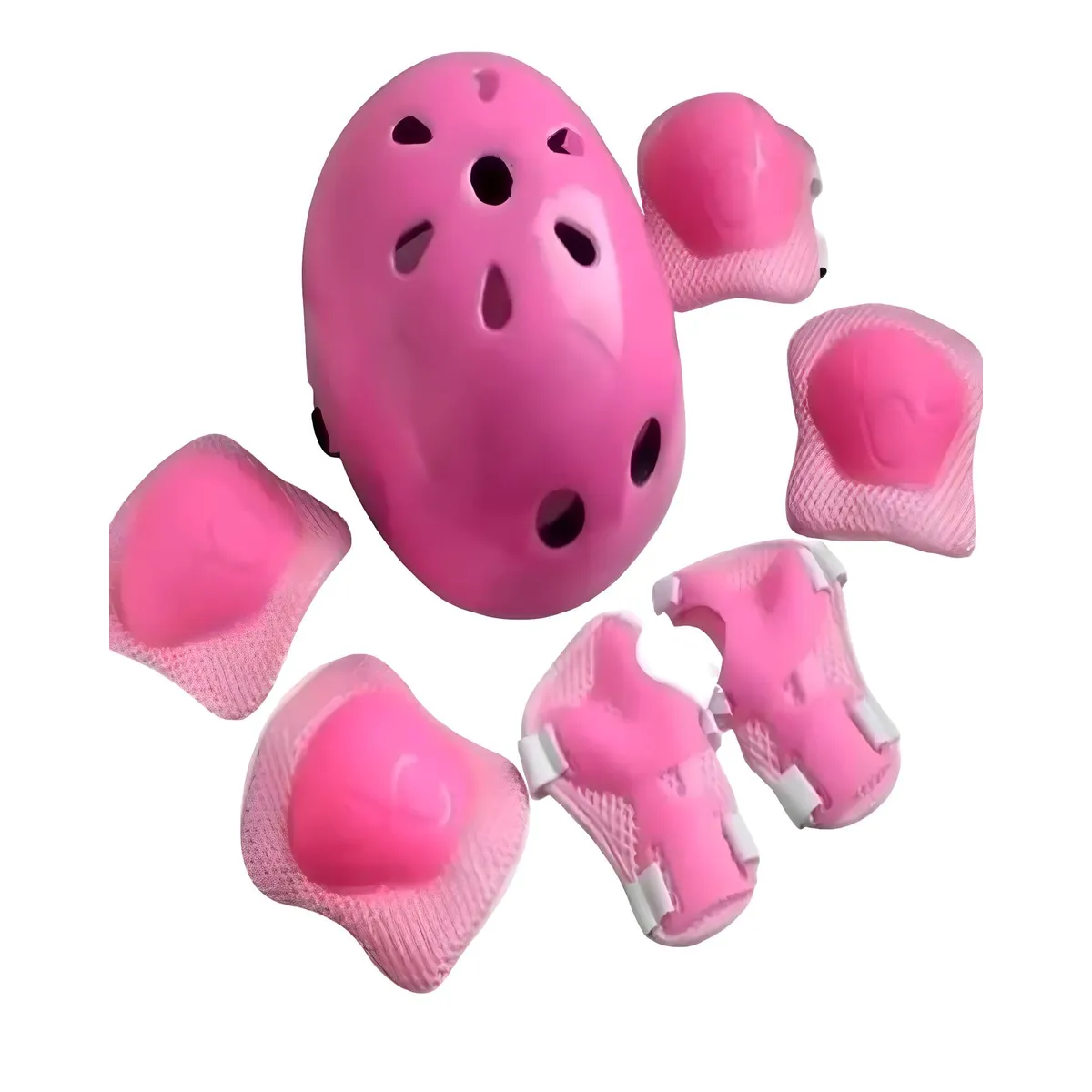 GENERICO - KIT DE PROTECCIÓN INFANTIL PARA PATINES ROSADO