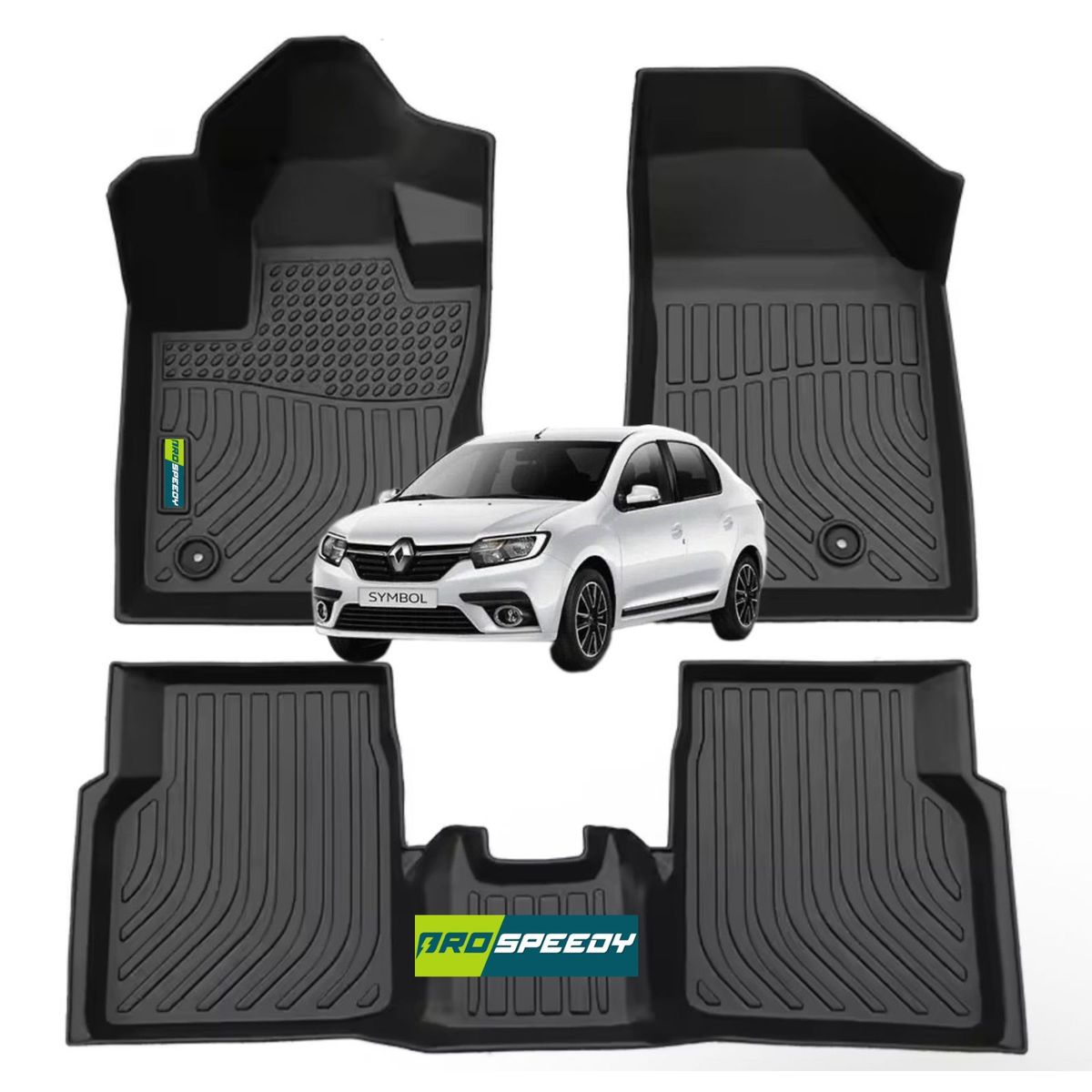 GENERICO - PISOS CALCE PERFECTO PROSPEEDY RENAULT SYMBOL 2014+ 3PIEZAS