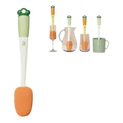 GENERICO - Cepillo Limpia Vasos Botellas 3 en 1 - Bicolor - Unidad - 1