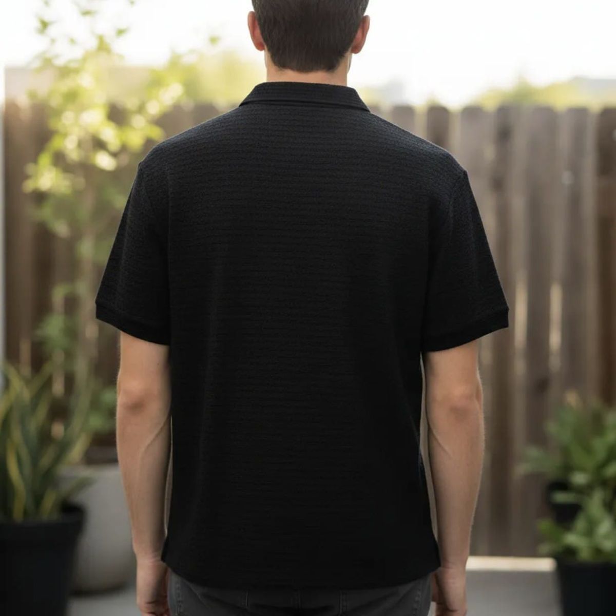 BLUE MOUNTAIN - Camisa Hombre Manga Corta Premium Verano + Spandex