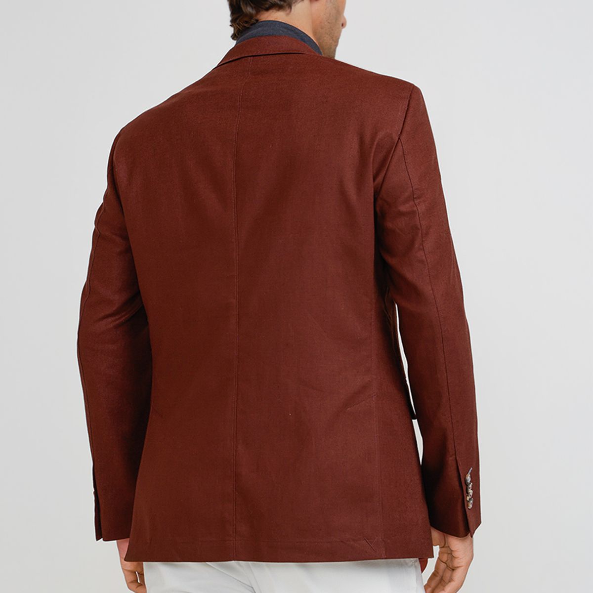 TRIAL - Chaqueta Hombre Lino Cesar Burdeo