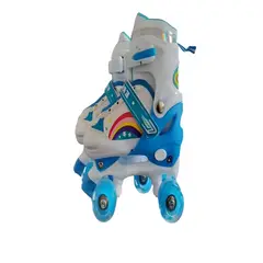 GENERICO - PATIN 4 RUEDAS CON LUCES MAS KIT TALLA S 31-34 MUILTICOLOR1