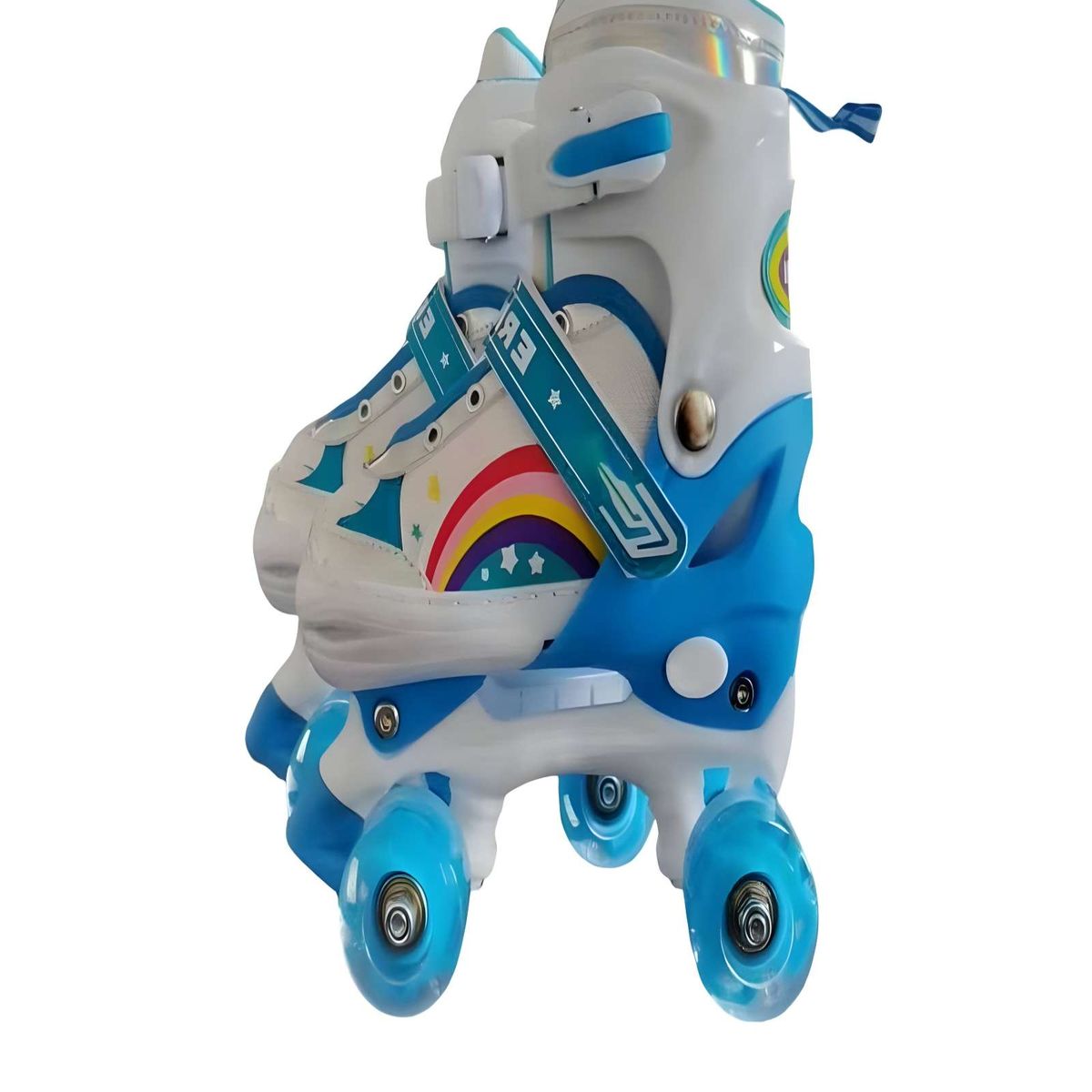 GENERICO - PATIN 4 RUEDAS CON LUCES MAS KIT COMPLETO TALLA S 31-34 MUILTICOLOR1