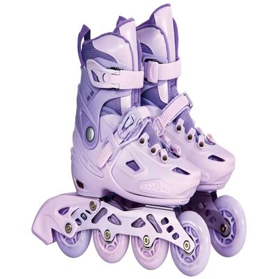 Imagen 2 del producto PATIN LINEAL CON LUCES MAS KIT COMPLETO TALLA M 33-35 LILA1