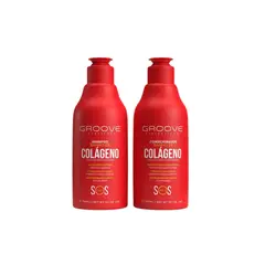 GROOVE PROFESIONAL - Set Shampoo + Acondicionador Baño de Colágeno 300 Ml Groove Professional