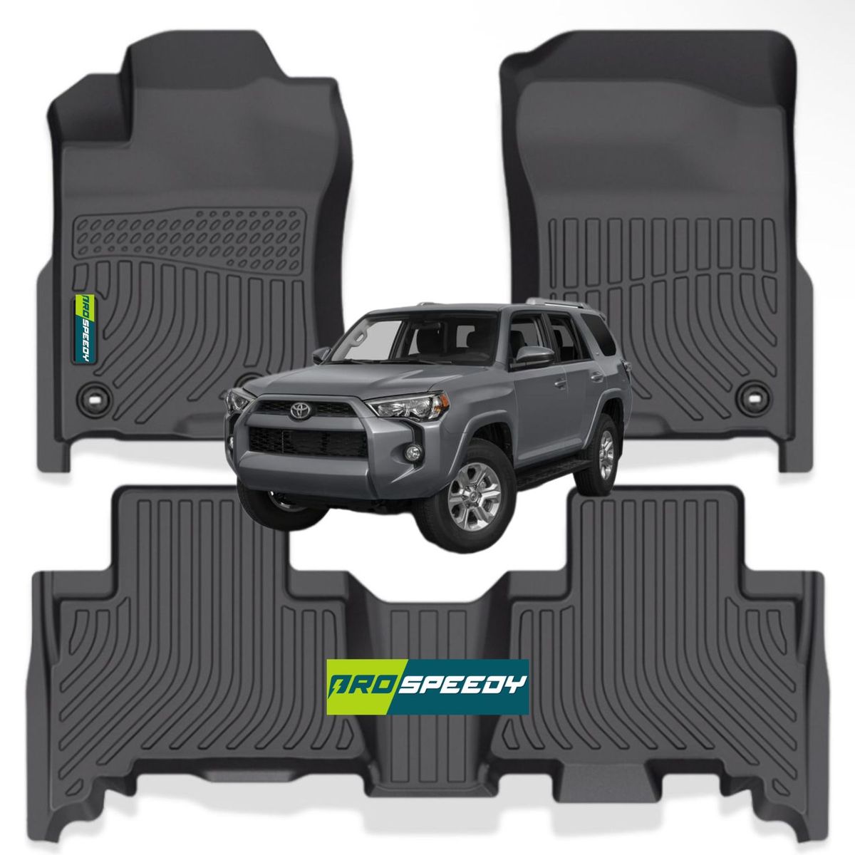 GENERICO - PISOS CALCE PERFECTO PROSPEEDY TOYOTA 4RUNNER 2010-2024 3PIEZAS