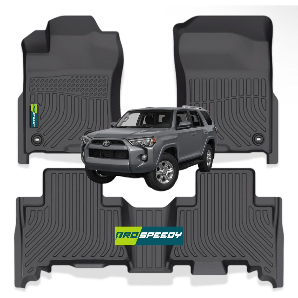 GENERICO - PISOS CALCE PERFECTO PROSPEEDY TOYOTA 4RUNNER 2010-2024 3PIEZAS
