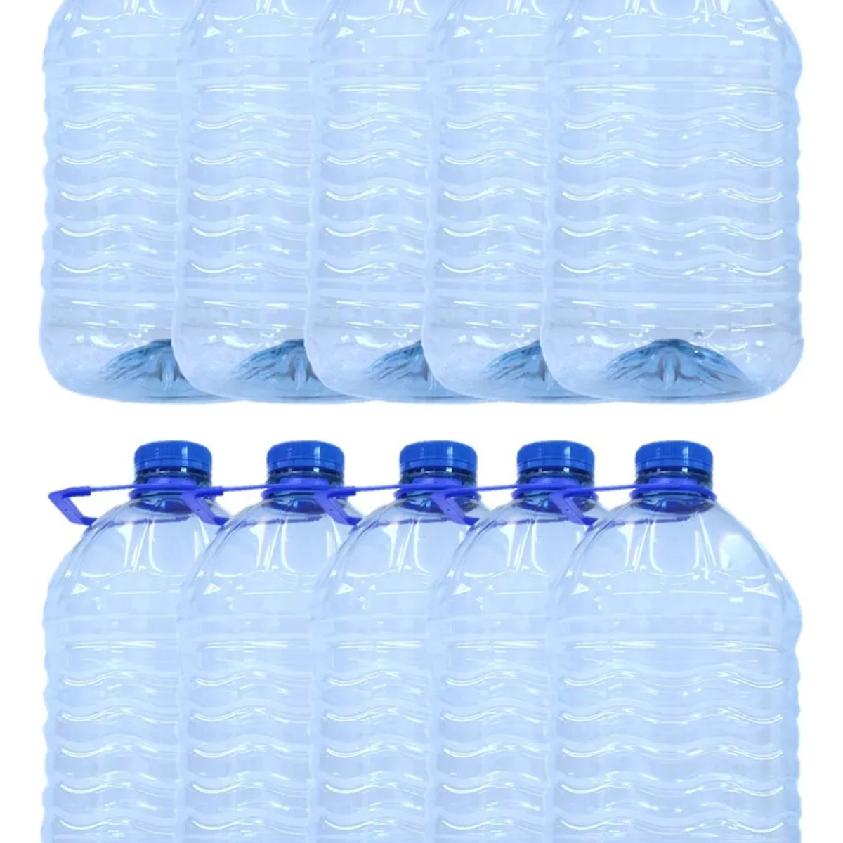 GENERICO - Bidón Pet Desechable De 10 Litros Con Tapa Y Manilla 10 Un