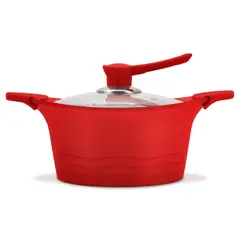 BOHLIER - Cacerola 28 Cm Roja con Tapa
