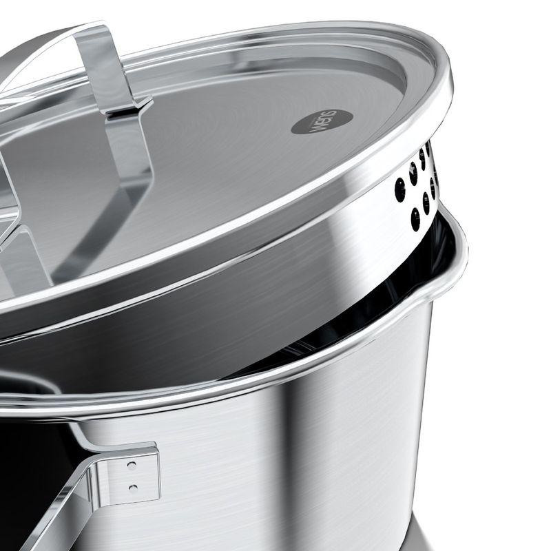 WENS - Cacerola Acero Inoxidable con tapa 3.3 Litros 20cm