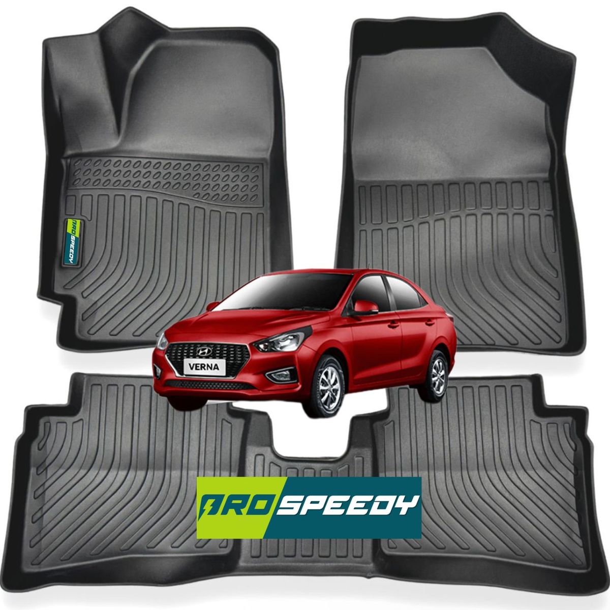 GENERICO - PISOS CALCE PERFECTO PROSPEEDY HYUNDAI VERNA 3PIEZAS
