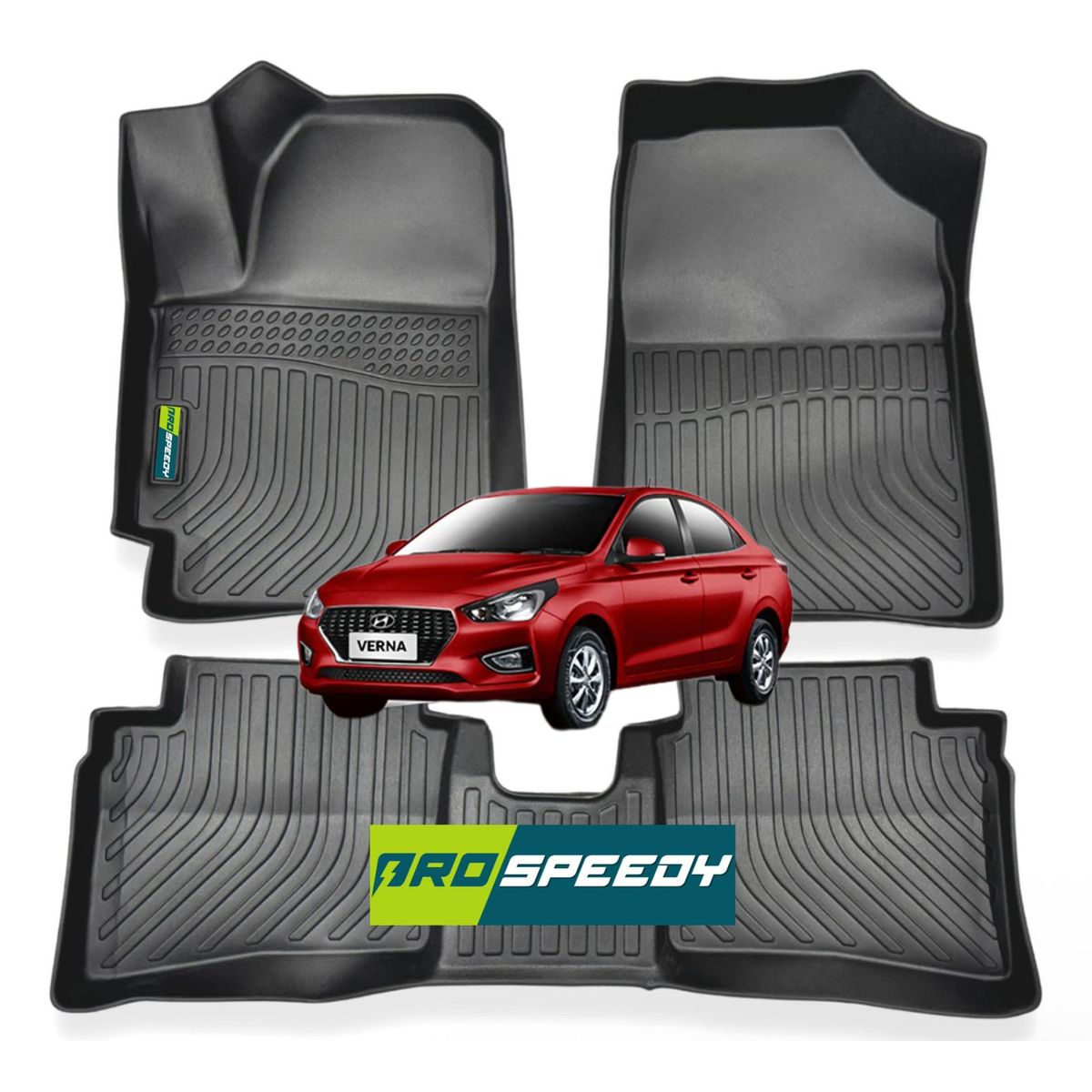 GENERICO - PISOS CALCE PERFECTO PROSPEEDY HYUNDAI VERNA 3PIEZAS