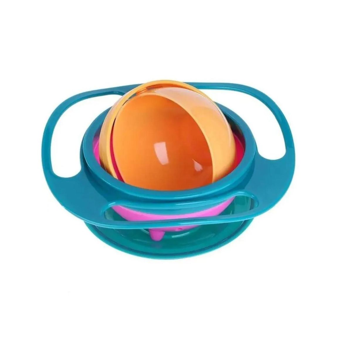 GENERICO - Plato Tazon Antivuelco Para Comidas De Bebes Azul Infantil