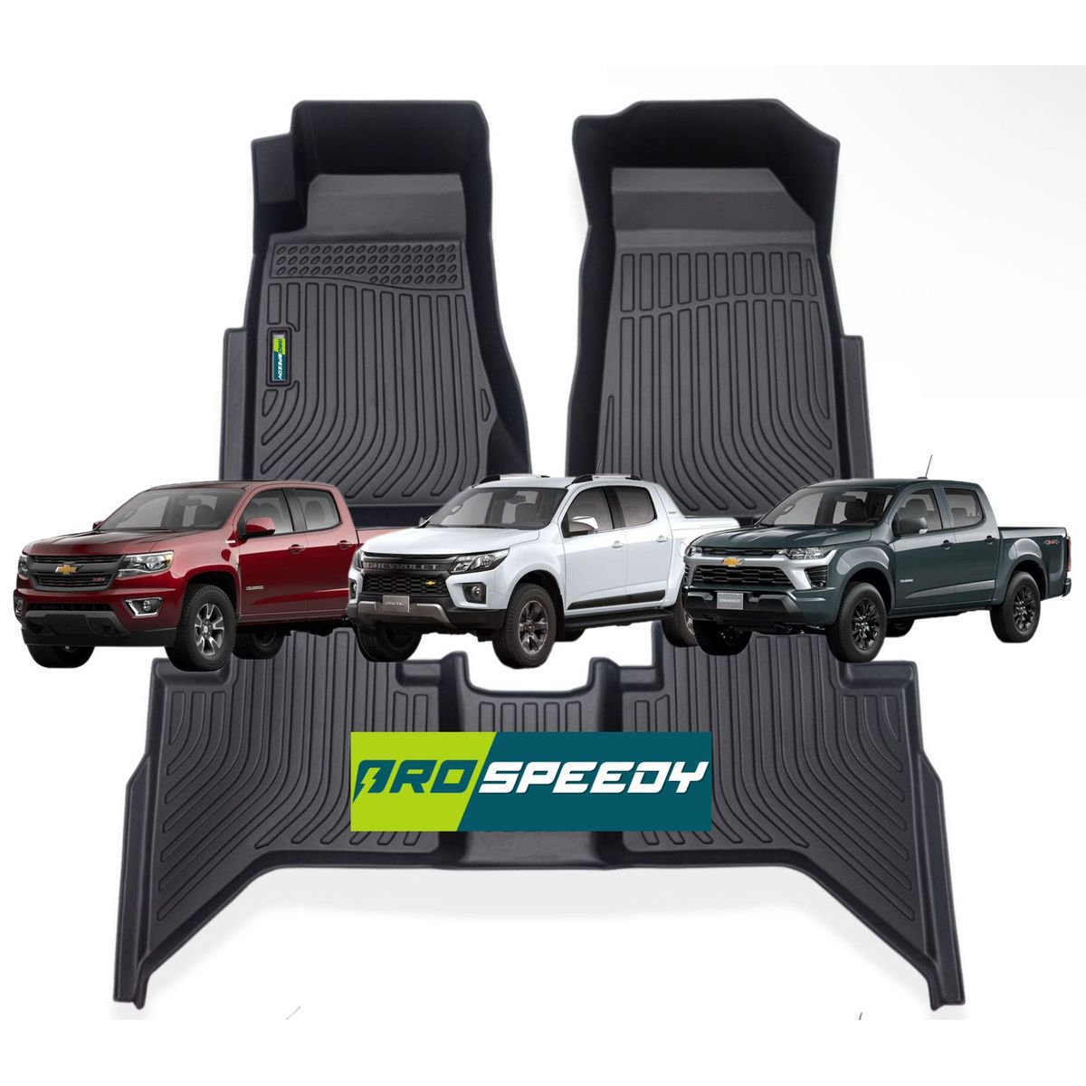GENERICO - PISOS CALCE PERFECTO PROSPEEDY CHEVROLET COLORADO 2015+ 3PIEZAS
